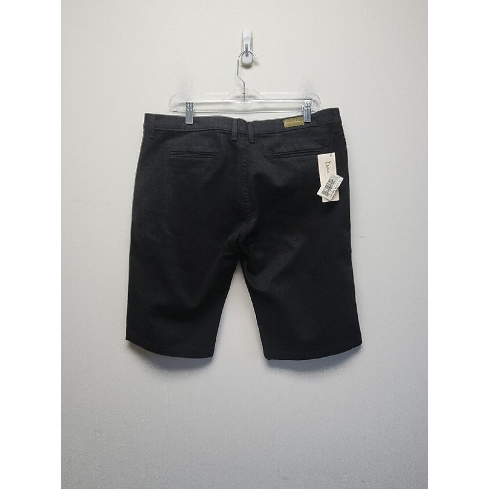 NEW David Kahn Black Bermuda Jean Shorts Stretch Size‎ 32 New